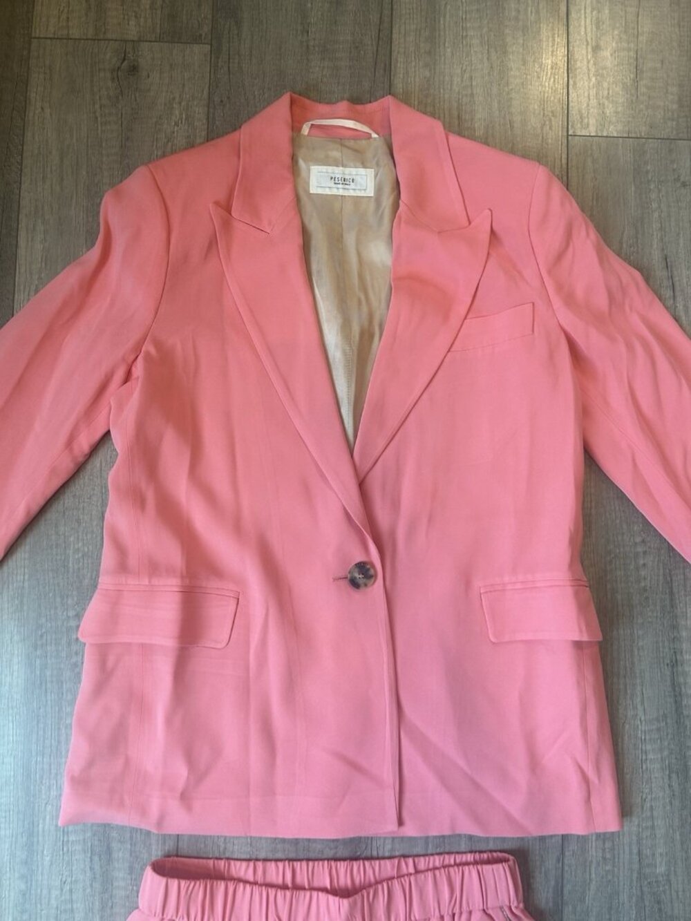 Peserico Womens Pink Suit Blazer & Pants Set IT 44 US 8 Italy Graduation Sparkle - Picture 4 of 16